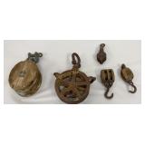 VTG Pulleys Various Styles 5 Pc Lot