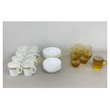 Corelle by Corning Butterfly Gold Bowls & Cups