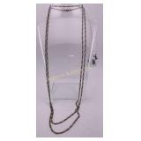 51" Sterling Silver Necklace Italy