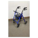 Guardian Blue Medical Walker w/ Seat And Storage