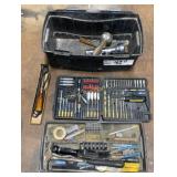 22" Toolbox w/ Contents: Framing Hammer, Tile