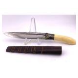 Antique Tribal Knife 5" Blade 8 3/4" Overall