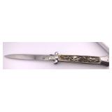 Large Stag Scaled Automatic Switchblade, Presumed