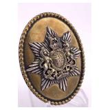 Oval Assumed British Army Brass Gilt Shoulder Belt