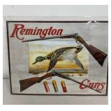 Metal Sign Remington Guns Approx 16" x 12"