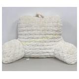 Oeko Tex White Faux Fur Backrest Reading Pillow