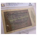 1923 Germany Weimer Rep./ Republic Treasury Note