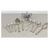 VTG Silver Plate on Copper Sugar Bowl & Silver