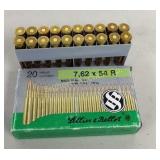 Ammo 7.62 x 54R 20 Rds Sellier & Bellot 180 Grain