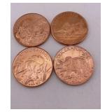 One Ounce .999 Copper Rounds Apatosaurus,