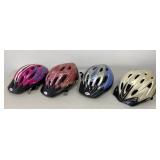 Bicycle Helmets 3-Bell, 1-Schwinn, 4 Pc Lot