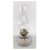 VTG Glass Oil Lamp Approx 12ï¿½' Tall