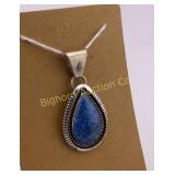 Native Pendant Sterling Silver Signed E. Belune