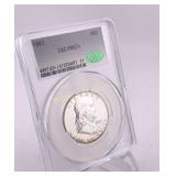 1961 Franklin Half Dollar CAC PR67+
