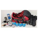 Olympic Gear Bag w/ Contents: Snowboard Boots,