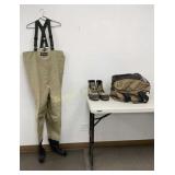 Simms Large Gore-Tex Chest Waders, Caddis Size 13