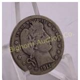 1911-S Barber Quarter Semi-Key Date