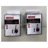 New Delta Porter Towel Hooks 2 Pc Lot