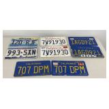 License Plates California, Texas, Nevada 8 Pc Lot