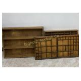 Wooden Wall Shelves 3 Pc Lot