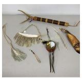 Native Items: Feather Decor Signed Wen Dee