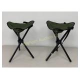 Portable Tripod Folding Stools 2 Pc Lot