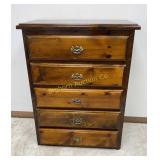 Pine 5 Drawer Chest of Drawers,