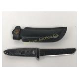 Taylor Knife w/ Leather Sheath 4 1/4' Tanto Blade