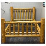 Hand Crafted Queen Size Log Bed