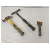 Rock Pick, Hammer, Chisel 3 Pc Lot