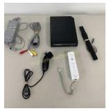 Black Wii Game Console w/ Controller & Cords