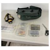 Fishing Lures Sinkers & Jigs in 4 Organizer Boxes