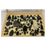 Arrowhead Collection in Display Case Various Sizes