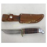 VTG Western USA L66 Hunting Knife w/Leather Sheath