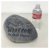 Engraved Fish Theme Rock'Welcome to Our House'