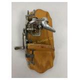 VTG MT. Joy Cherry Pitter on Oak Wall Mount