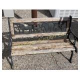 Youth Size Park Bench Cast Iron / wood