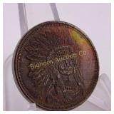 One Troy Ounce .999 Fine Silver Indian Round