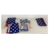 American Flags 5 Pc Lot Various Sizes