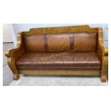 VTG Arts & Crafts Tiger Oak Sofa w/ Bed