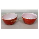VTG Pyrex Red Mixing Bowls 1ï¿½ Qt