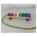 VTG Fisher Price Wooden Pull Toy Xylophone