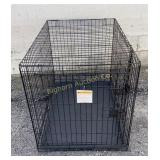 Metal Foldable Pet Crate w/ 2 Doors