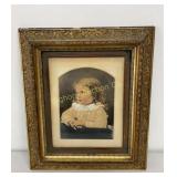 VTG Framed Portrait Frederick Hudson Prescott