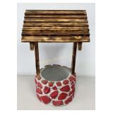 Hand Crafted Wishing Well Planter w/ Concrete
