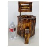 Hand Crafted Wooden Ringer Washer Planter