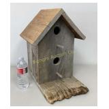 Hand Crafted Barn Wood Duplex Birdhouse
