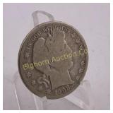 1908-D Barber Half Dollar