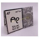 .999 Fine Recycled Silver in Holder w Display Card