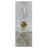 VTG Clear Glass Oil Lamp Approx 18" Tall